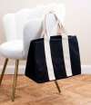 BR202 Brand Lab Canvas Wrap Tote Bag Black / Natural colour image
